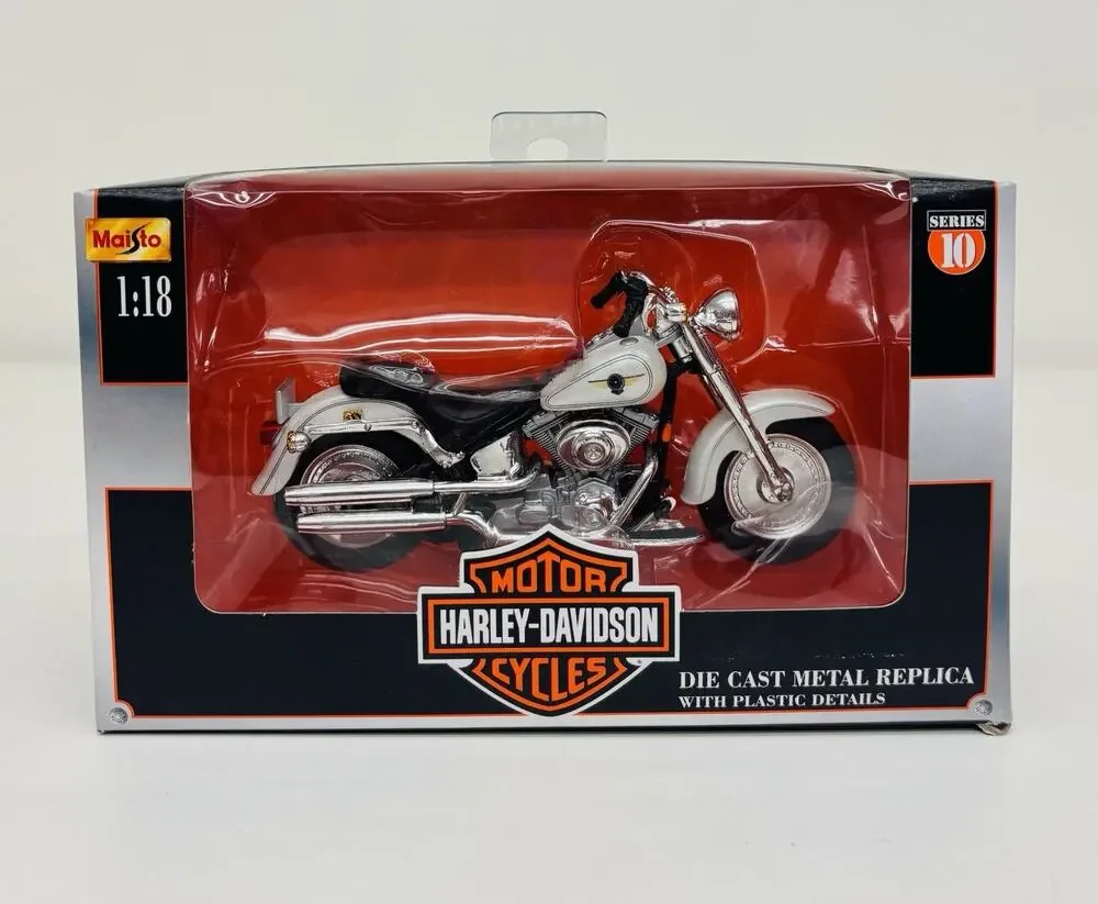 Maisto 1:18 Harley Davidson 2000 FLSTF Fat Boy Diecast Motorcycle Series 10 New